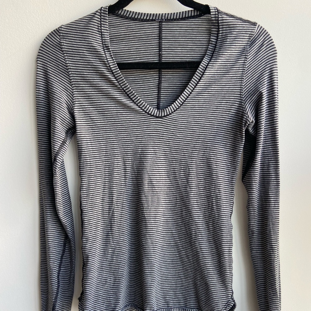 Lululemon striped long sleeve top